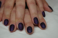 Matte Night Relection Gelish with gloss accents - Click here to enlarge this image