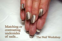 Gelish Eur So Chick and After Party nails, with matching undersides - Click here to enlarge this image