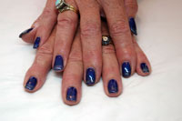 Gelish Caution with Vegas Nights on tips - Click here to enlarge this image