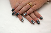 Gelish Commander in Chic with Silver - Click here to enlarge this image