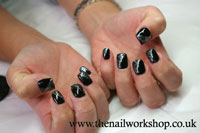 Gelish Black with Waterfield - Click here to enlarge this image
