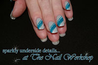 House of Gelish Cashmere Kind of Gal with a stripe of My favourite Accessory, Waterfields stripe and dot detail with sparkly underside - Click here to enlarge this image