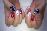 Nails decorated for the Jubilee - Click here to enlarge this image