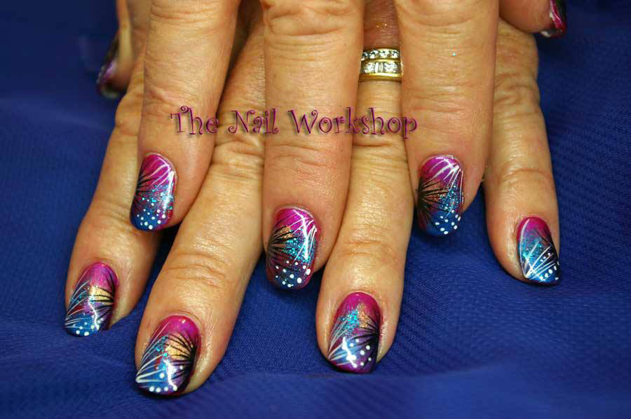 Fireworks Nail Art